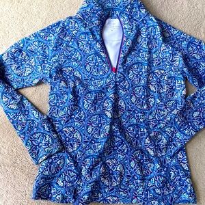 Vineyard vines Phil over multi color poly blend  with zipper pull size small